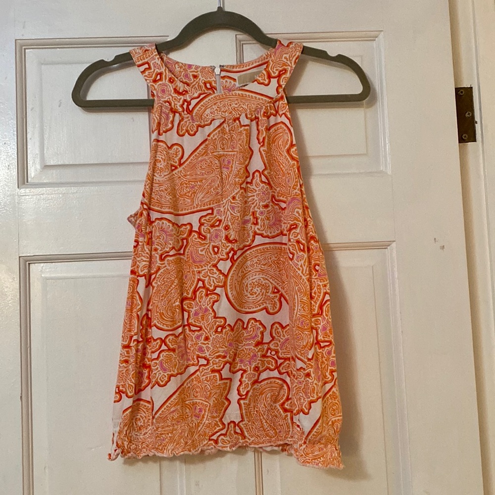 Michael Kors size for summer tank, athletic fits beautiful orange colors